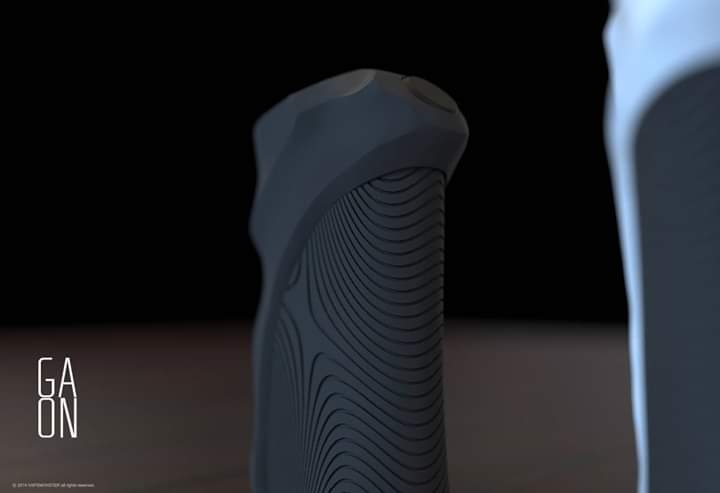 Vapemonster Gaon BF Mod Ansicht Rückseite mit Blick auf Feuertaster