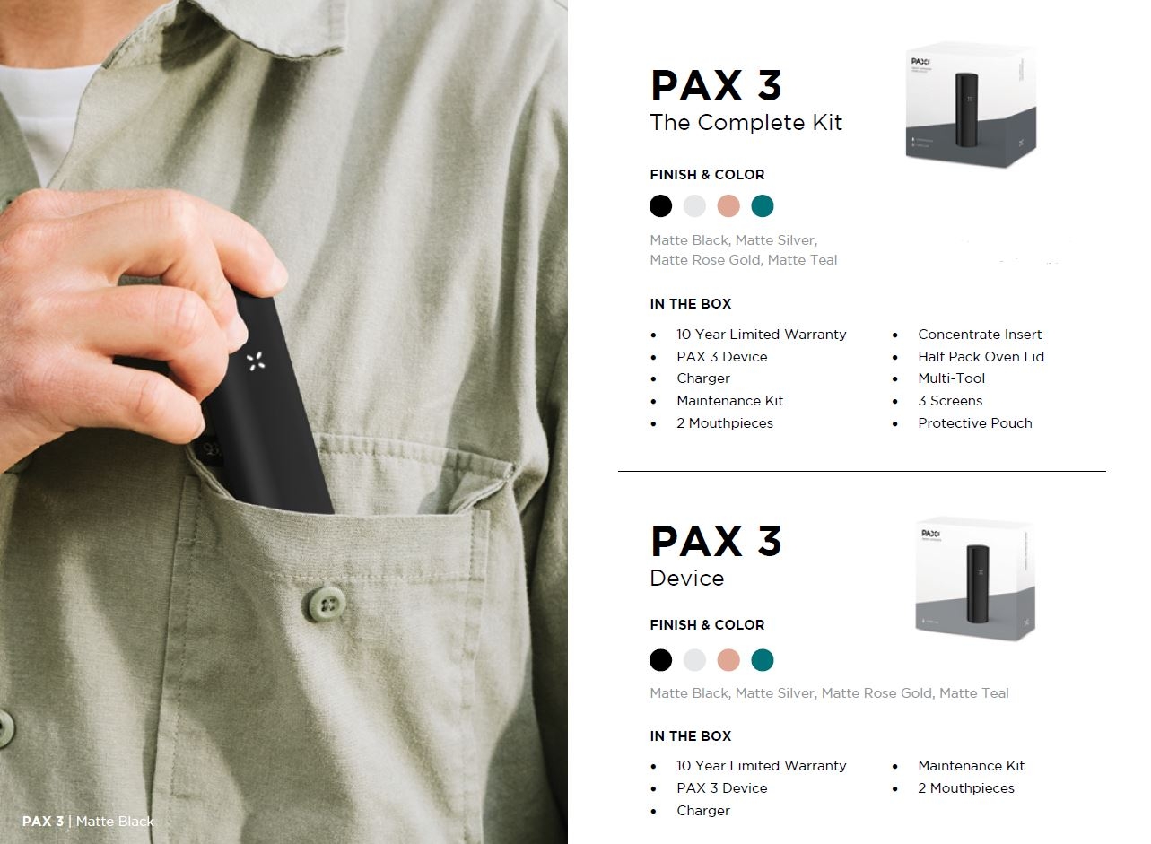 PAX 3 Vaporizer Complete Kit vs Basic kit