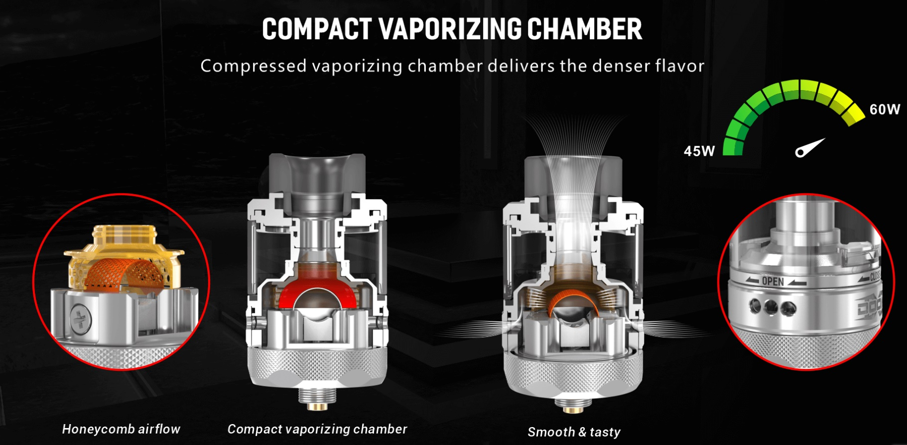 Damn Vape Doom X RTA Ansicht Kammerreduzierer
