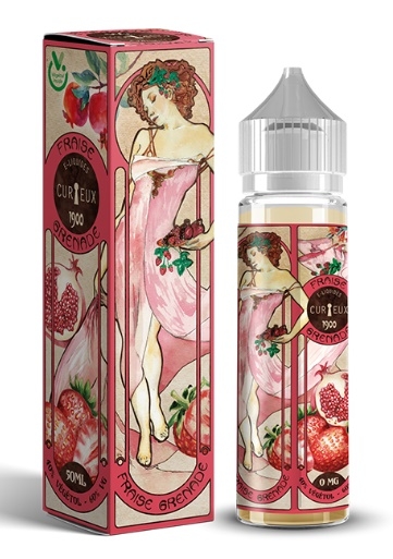 Curieux 1900 Fraise Grenade Ansicht Flasche